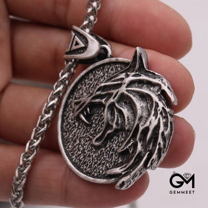 Wolf Head Devil Pendant Necklace