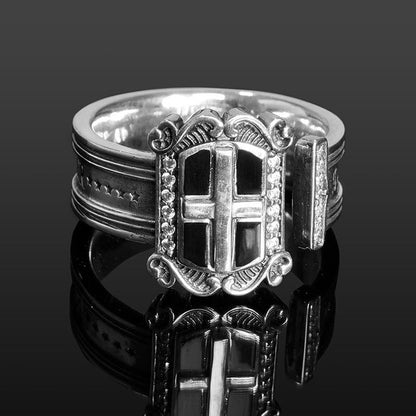 Vintage Men's Hip Hop Cross Opening Ring