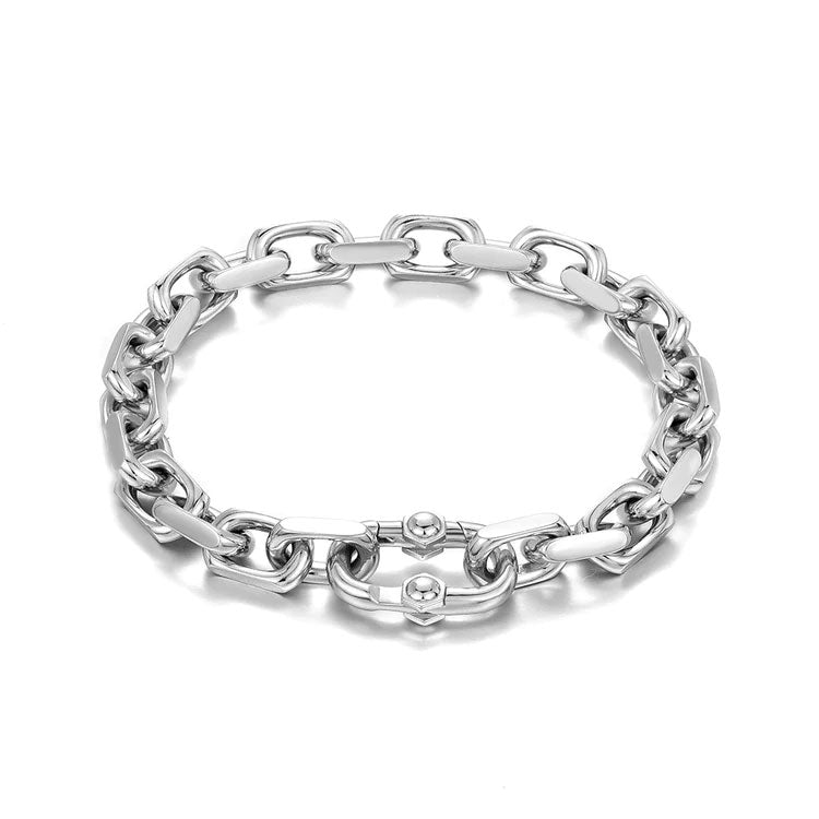 Hip Hop Light Luxury Sterling Silver Bracelets