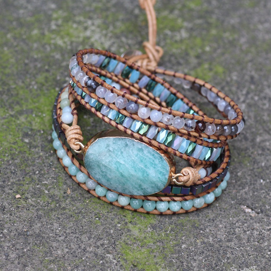 Bohemian Amazonite Beaded Bracelet