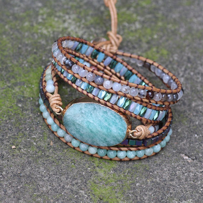 Bohemian Amazonite Beaded Bracelet