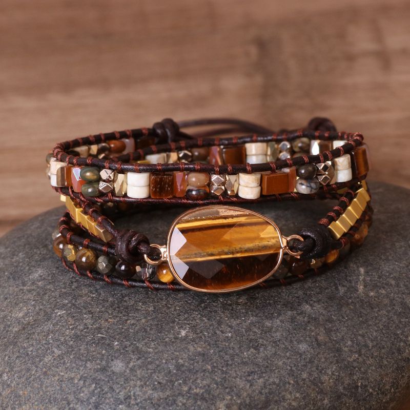 Tiger Eye Stone Beaded Bracelet