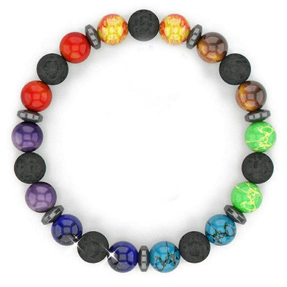 Chakra Volcanic Rock Orgone Bracelet