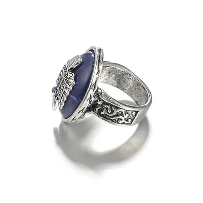 Lapis Lazuli Punk Carving Ring