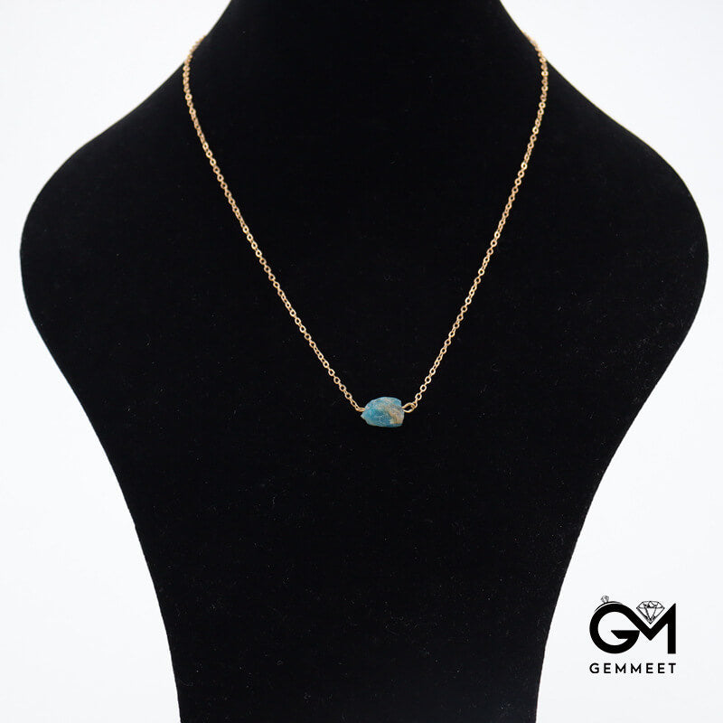 Simple Crystal Ore Pendant Necklace