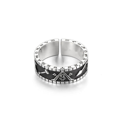 Fashion Men's Zodiac Totem Sterling Silver Rings