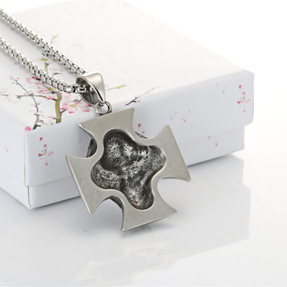 Skeleton Officer Necklace Undead Legion Retro Pendant