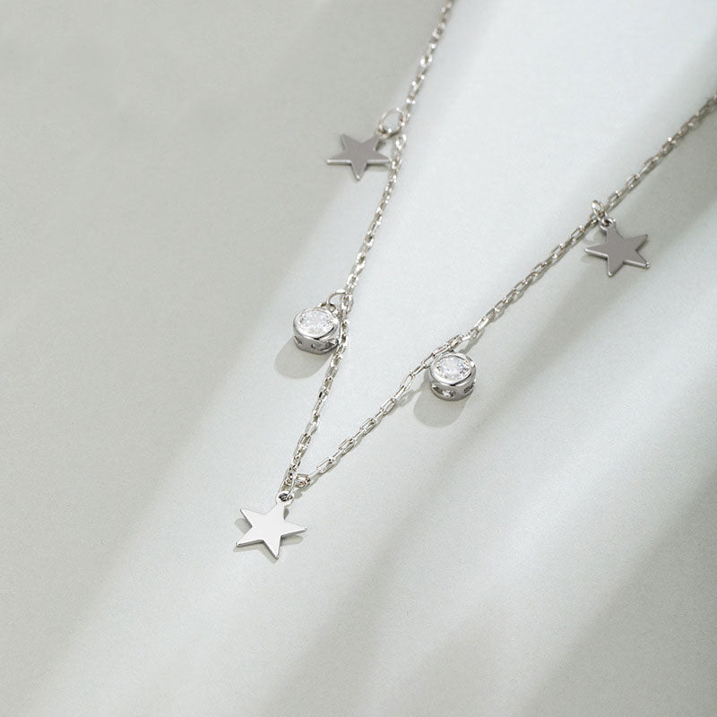 Gypsophila Necklace Zircon Clavicle Chain