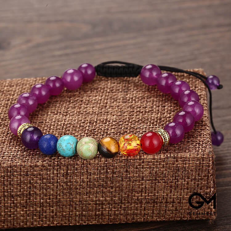 8MM Woven Shambhala Amethyst Bracelet