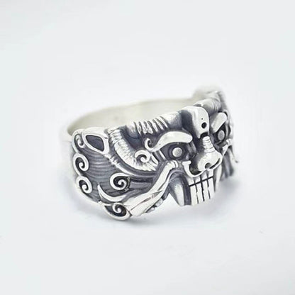 Vintage Men's Beast-Face Ring