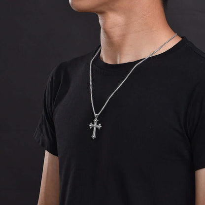 Sterling Silver Cross High Street Pendants Necklace