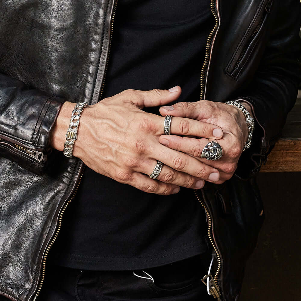 Vintage Men's Full Turn Skull Rings