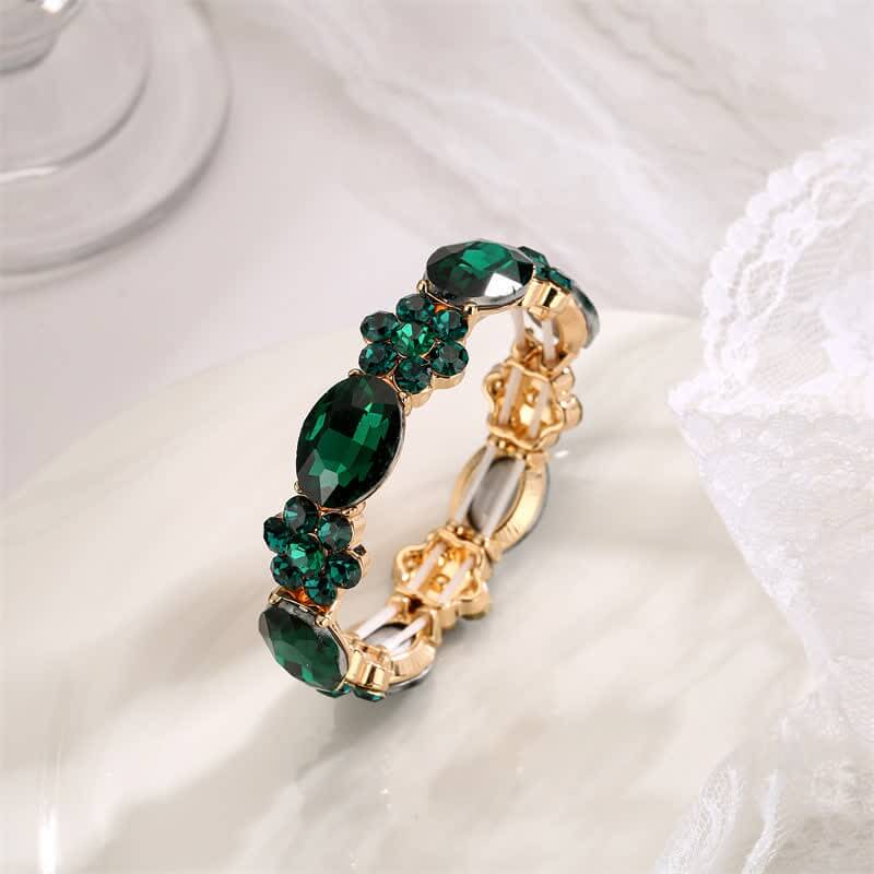 Women's Oval Rhinestone Stretchy Bracelet