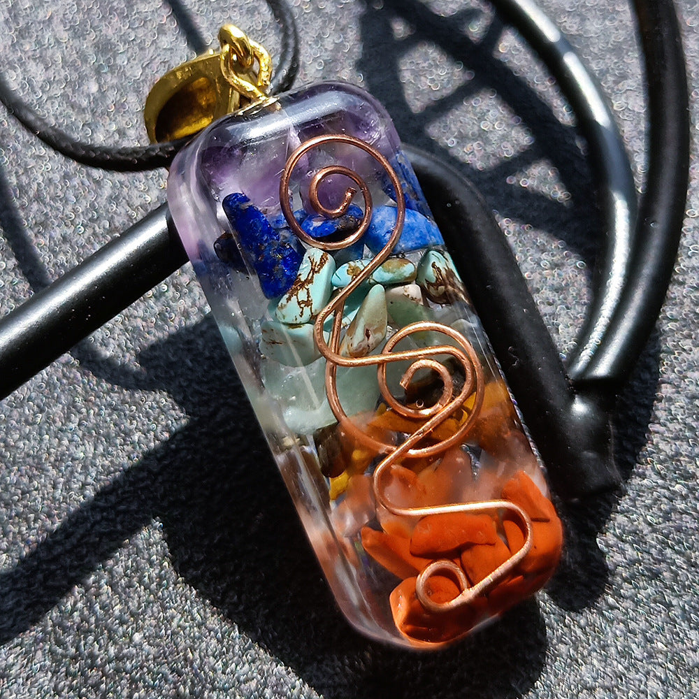 Orgone Chakra Natural Stone Pendant Necklace