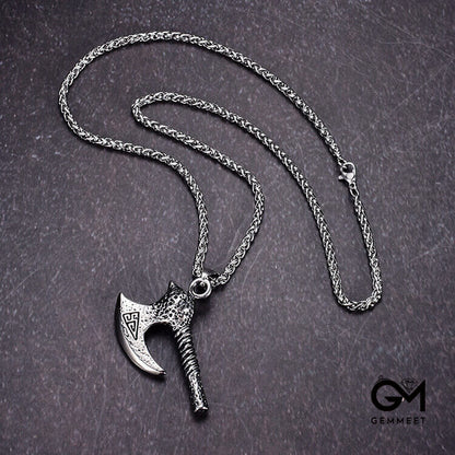 Stainless Steel Axe Pendant Necklace