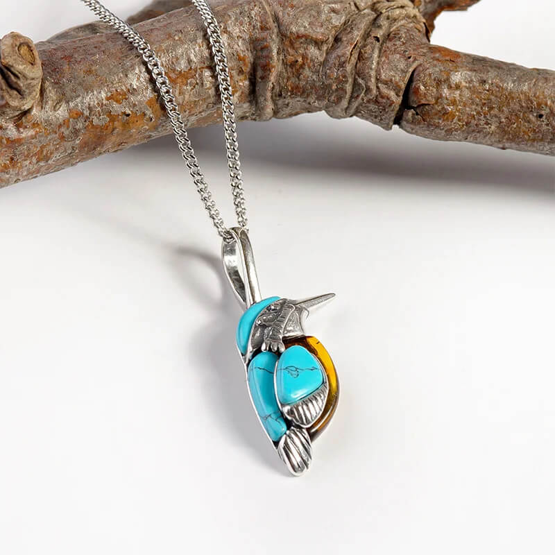 Turquoise Bird Necklace And Earrings