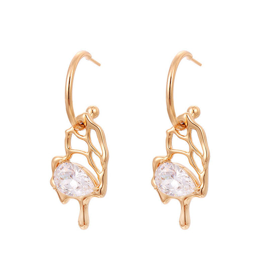 Water Drop Zircon Vintage Style Earrings