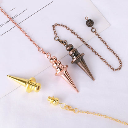 Metal Long Tapered Pointed Pendant