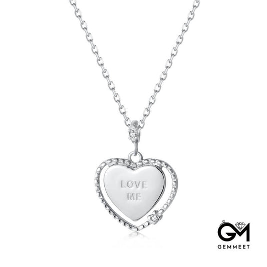 S925 Sterling Silver Lace Love Me Necklace