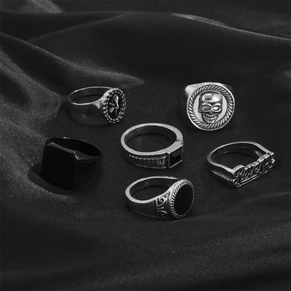 Men's 6PCS Retro Ring Set