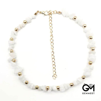 Crystal Rubble Choker Short Chain Necklace