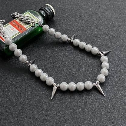 Men's Rock Rivet Choker Necklace