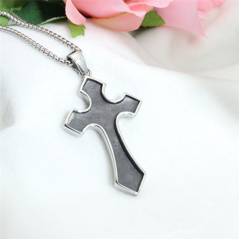 Hip Hop Retro Heart Cross Pendant