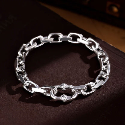 Hip Hop Light Luxury Sterling Silver Bracelets