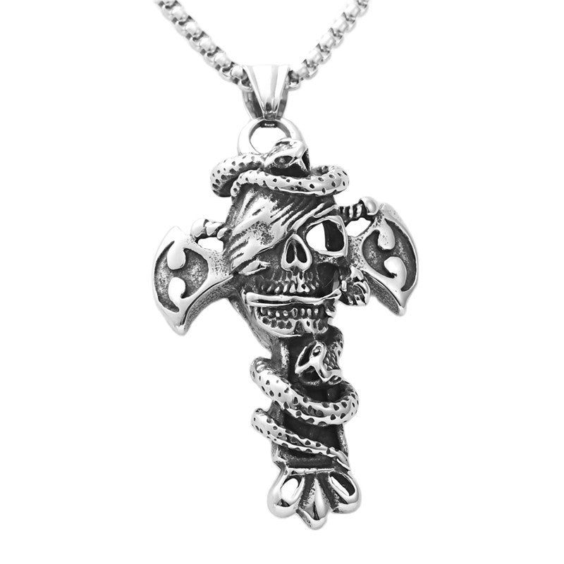 Skull Cross Retro Trendy Men's Pendant