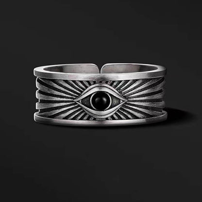 Vintage Men's Eye Of God Rising Sun Ring