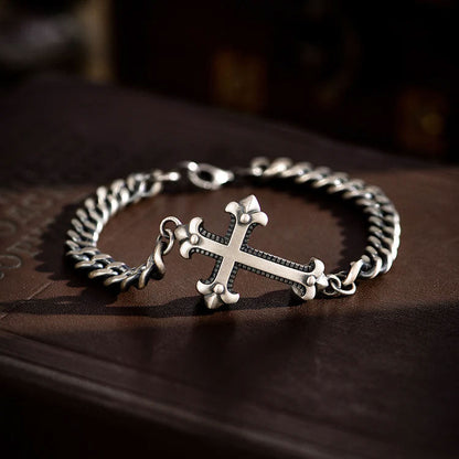 Cross Sterling Silver Cuban Chains