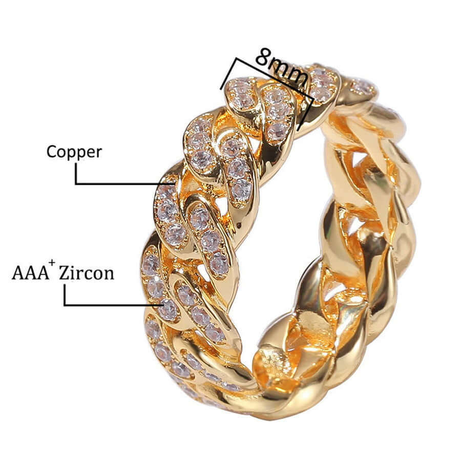 Stackable Twisted Zircon Ring