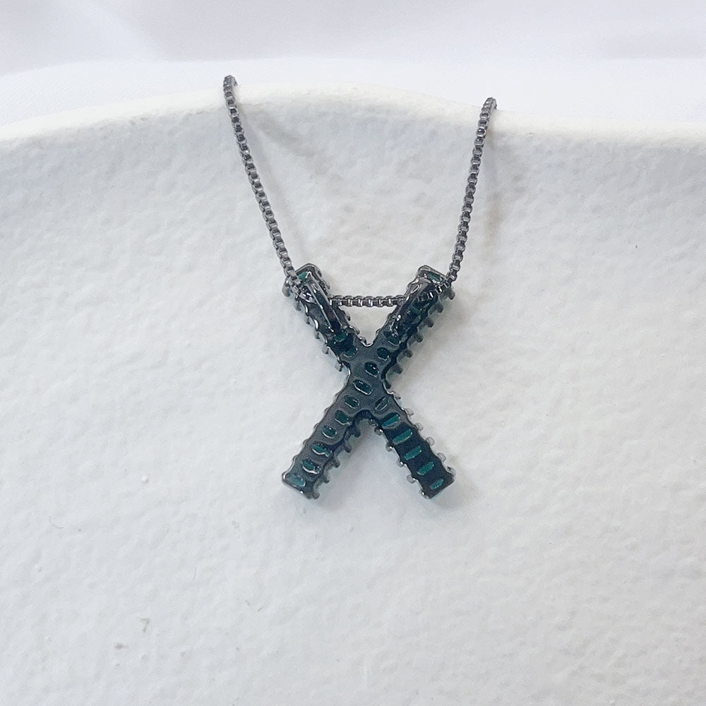 X Shape Faxul Turquoise Pendant