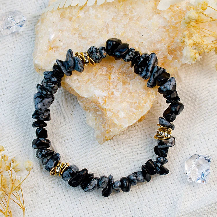 Irregular Stone Crystal Crushed Beads Bracelet