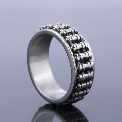 Locomotive Chain Stainless Steel Ring