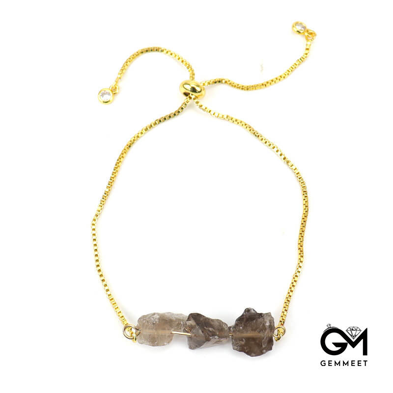 Crystal Push-pull Gold Adjustable Bracelet