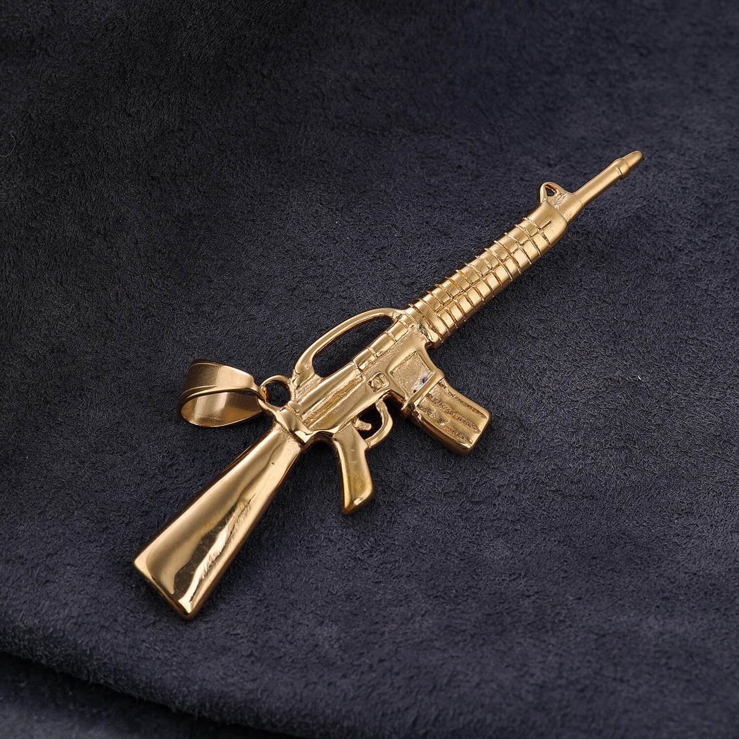 Gold AK Stainless Steel Pendant