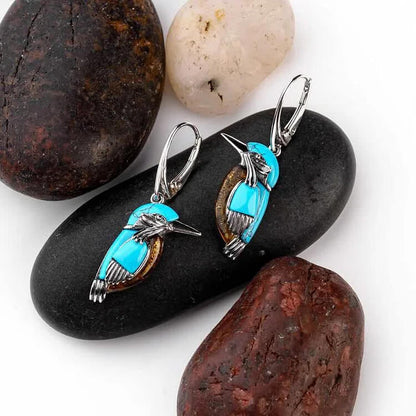 Turquoise Bird Necklace And Earrings