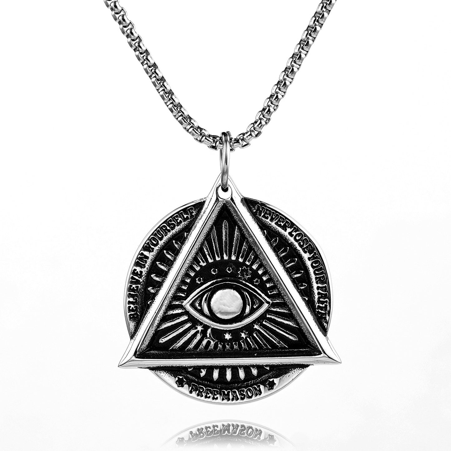 Vintage Devil's Eye Pendant Necklace