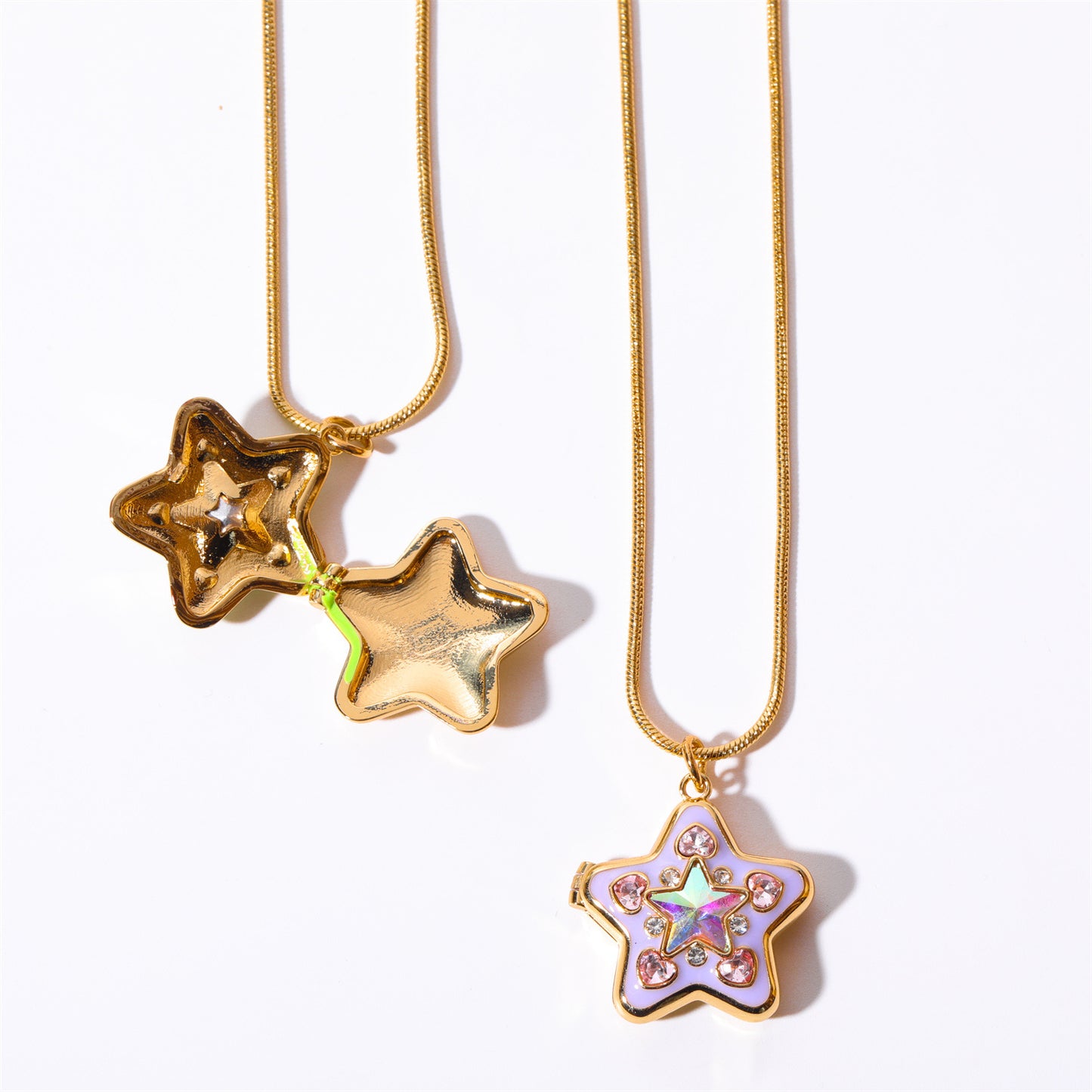 Cute Star Shape Heart Totem Pendant Necklace