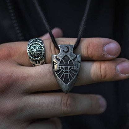 Men's Viking Odin Rune Arrowhead Necklace