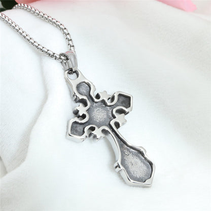 Hip Hop Retro Star Point Cross Pendant