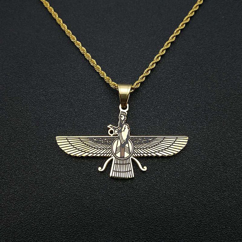 Hip Hop Jewelry Gold Plated Zoroastrian Pendant