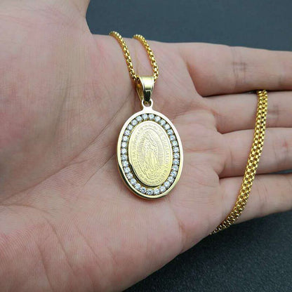 Hip Hop Jewelry Titanium Steel Gold Plated AAA Zircon Pendant