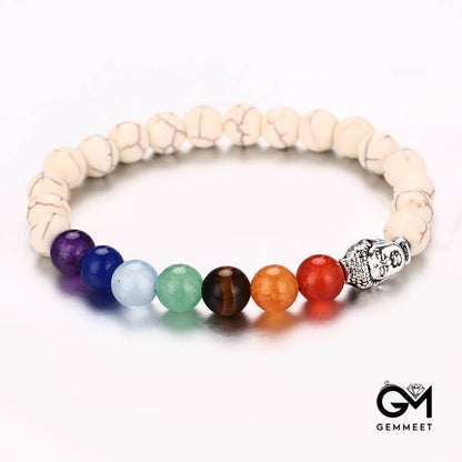 8mm Buddha Head Beads Colorful Bracelet