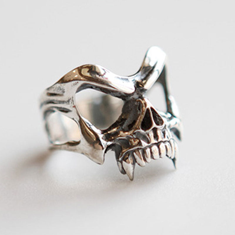 Retro Men'S Hip Hop Skull Mask Ring