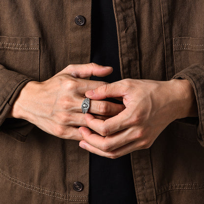 Skull Totem Adjustable Punk Ring