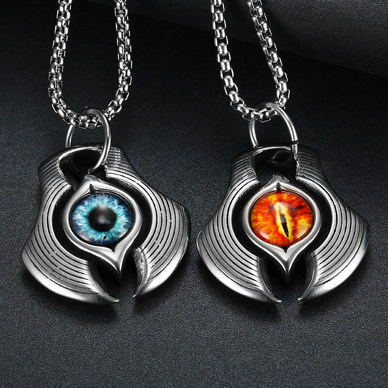 Steel Imperious Devil's Eye Evil Hand Pendant