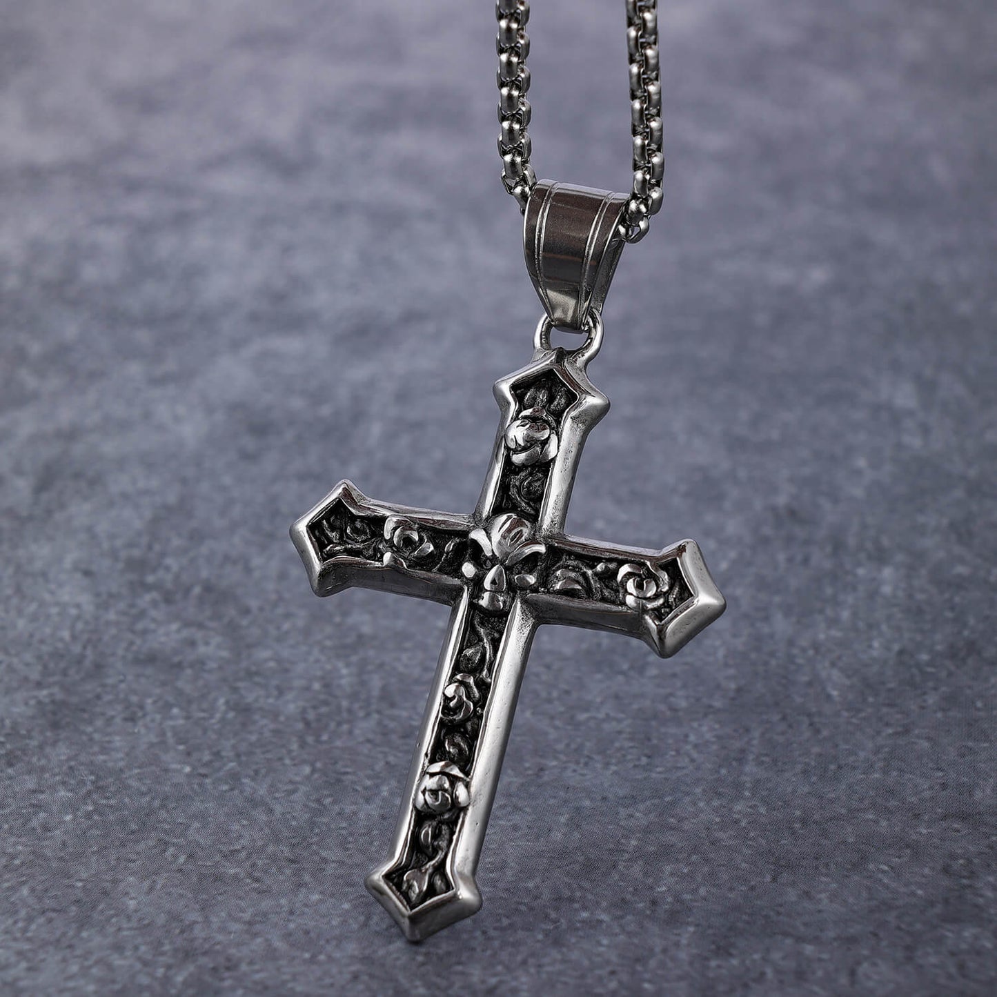 Skull Ghost Cross Stainless Steel Pendant