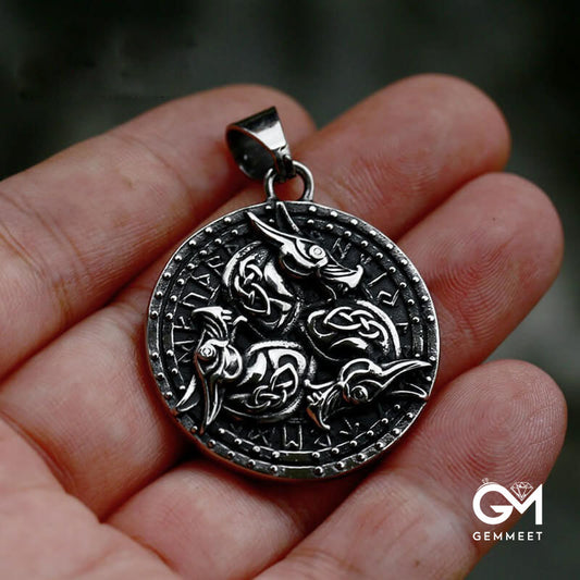 Stainless Steel Pendant for Men with Wolf Head